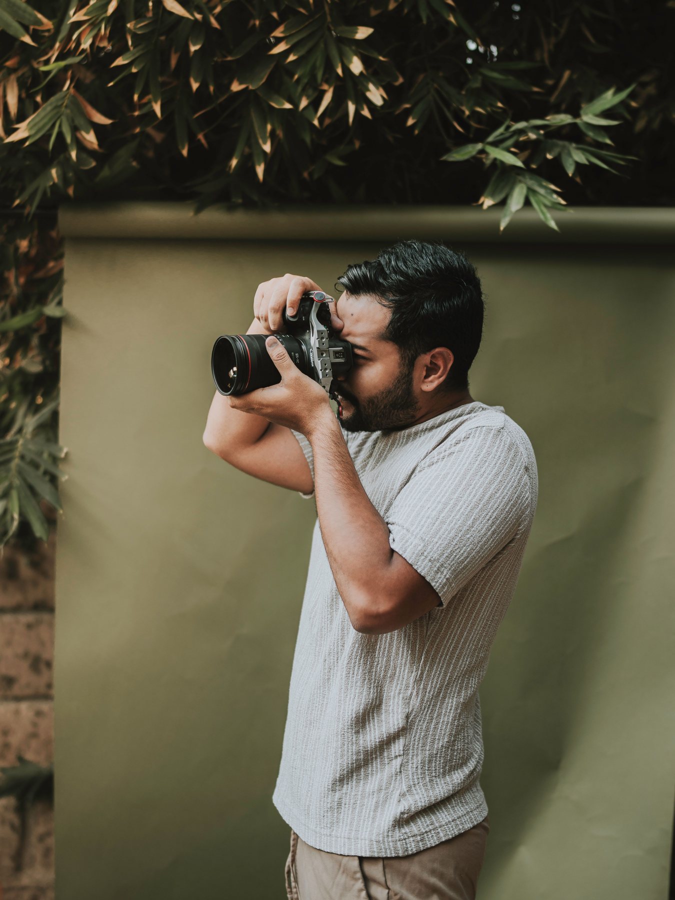 Professional photographer at work